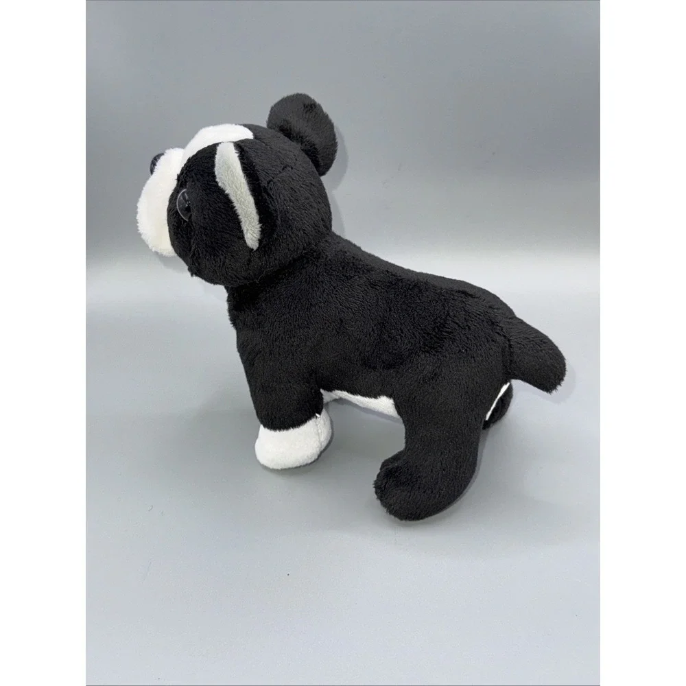 Battat Our Generation Black & White Pug Dog 7in Plush Stuffed Animal Toy